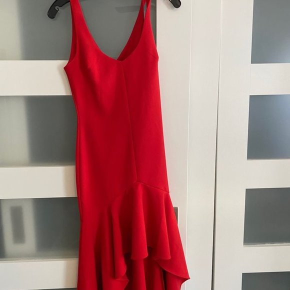 Red Likely High Low Cocktail Dress - Picture 5 of 5